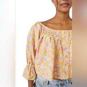 Free People James Smocked Top